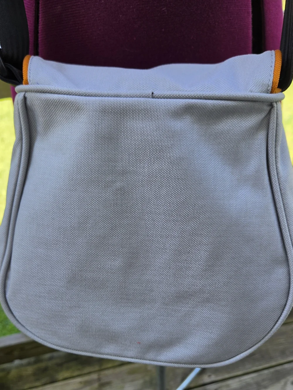 Gray & Orange Crumpler Aggott Crossbody Bag